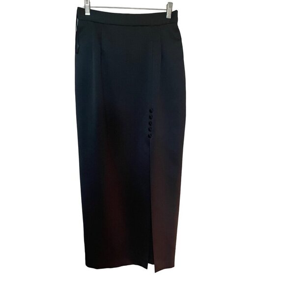 Alex Evenings Vintage womens skirt black size 6 waist 26 Hip 38 long 41 eleg - Picture 2 of 8